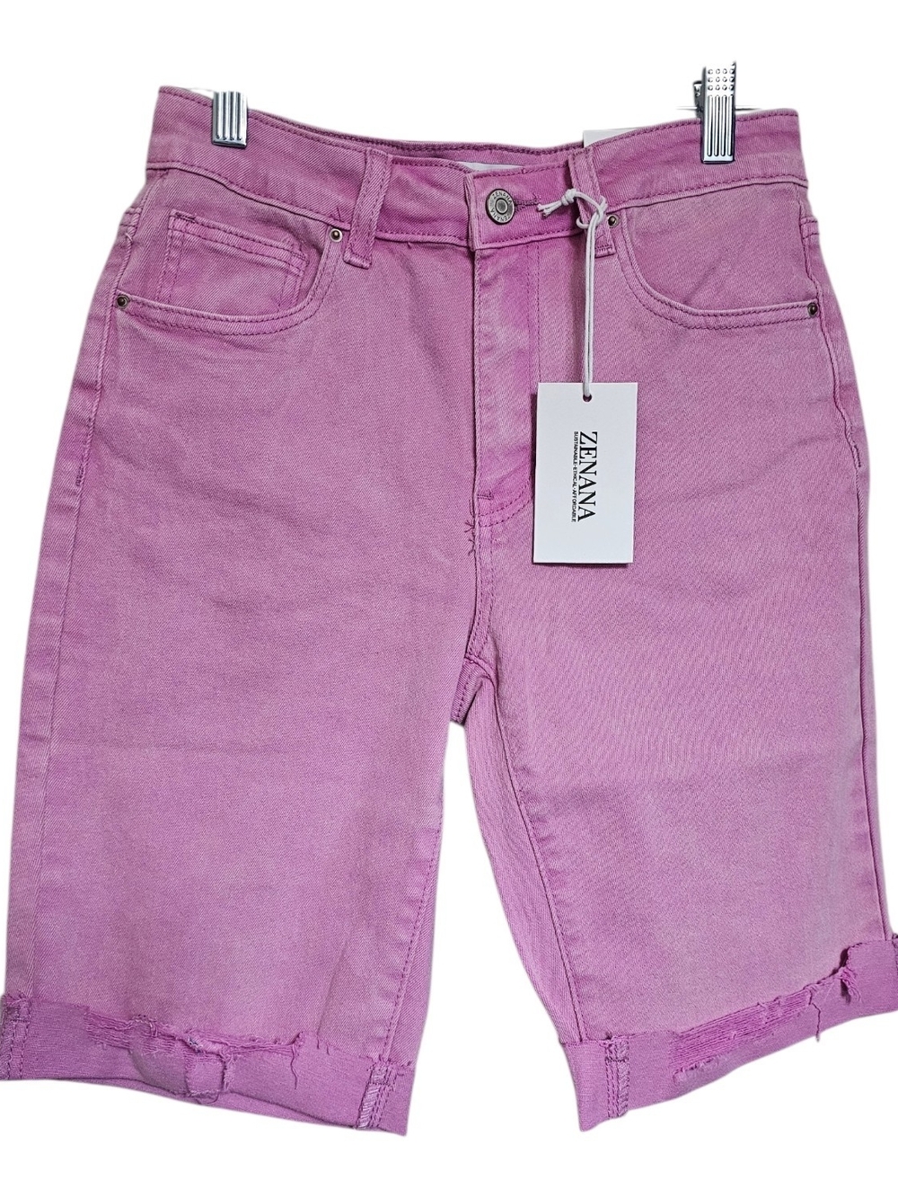 Zenana Outfitters Mauve Denim Bermuda Shorts
